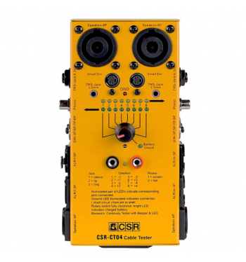 imagem de TESTADOR DE CABOS CSR CT04 TESTE GND P10 P2 XLR RCA SPEAKON